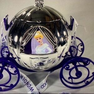 Silver Pumpkin Carriage Jewelry Box